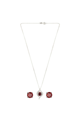 Crimson Radiance Silver Set 1 marjani by mona