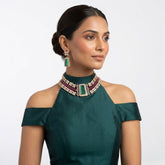 The Emerald and Ruby Mughal-Art Deco Chocker Set