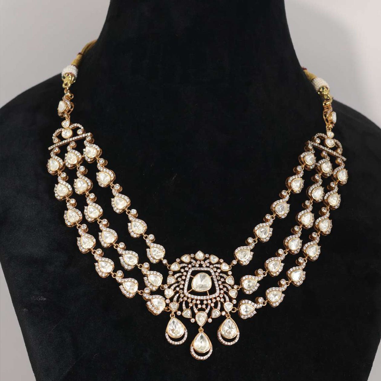 Antique Glow Moissanite Kundan Set - Marjani by Mona