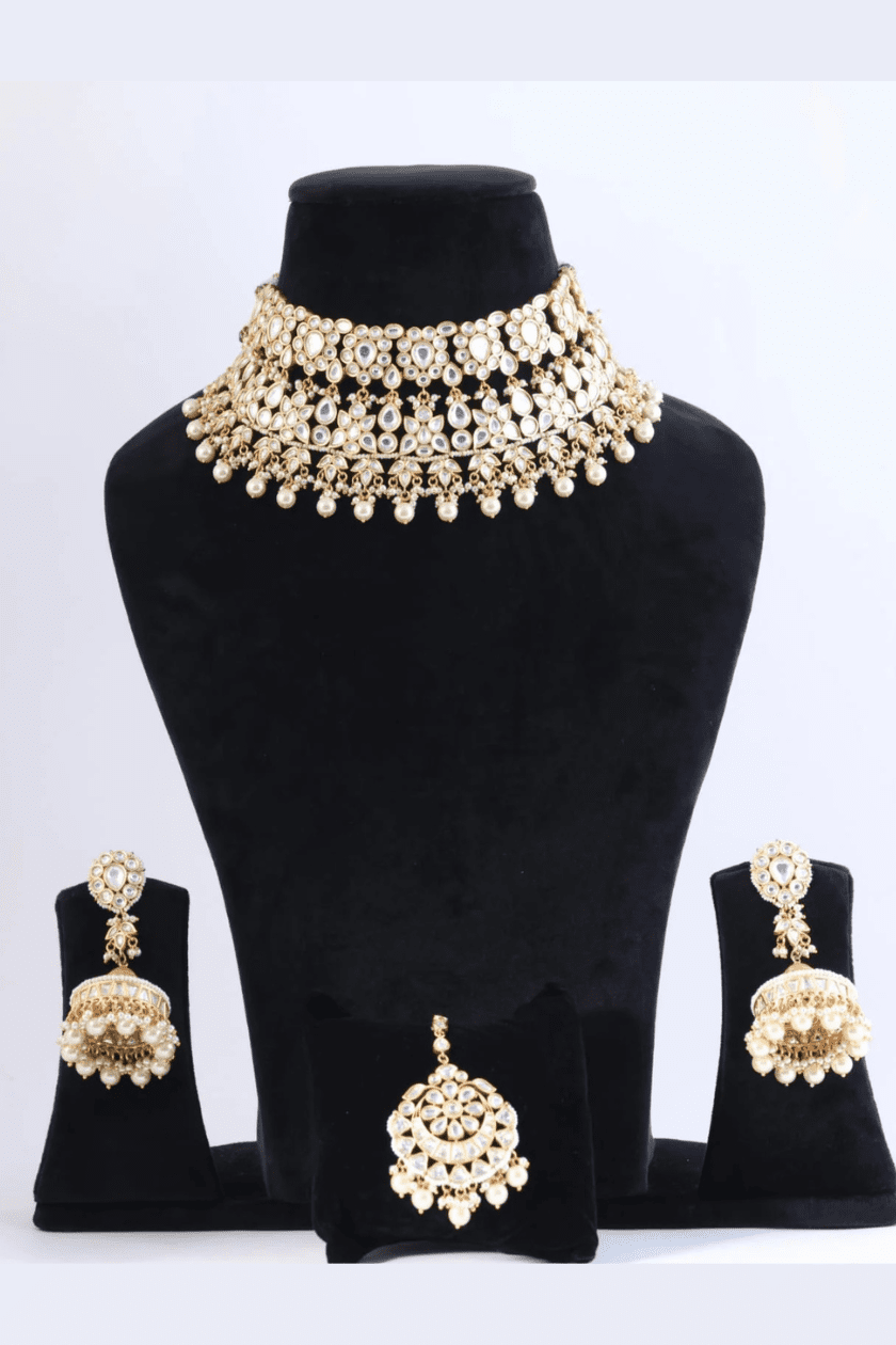 Kundan Pearl Set - Marjani by Mona