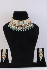 Mint Meenakari Majesty Set - Marjani by Mona