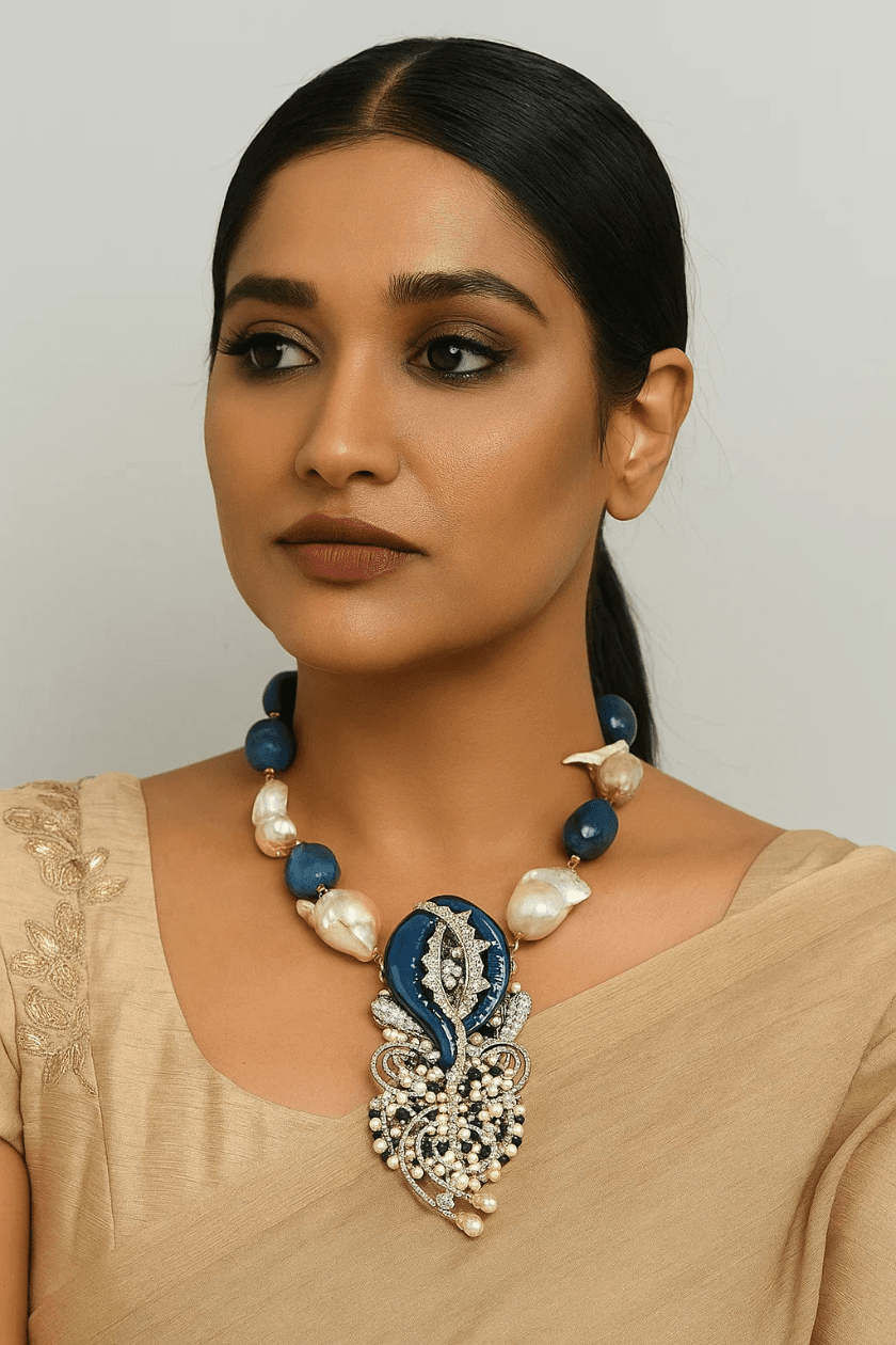 Ocean Whisper Baroque Necklace - Marjani by Mona