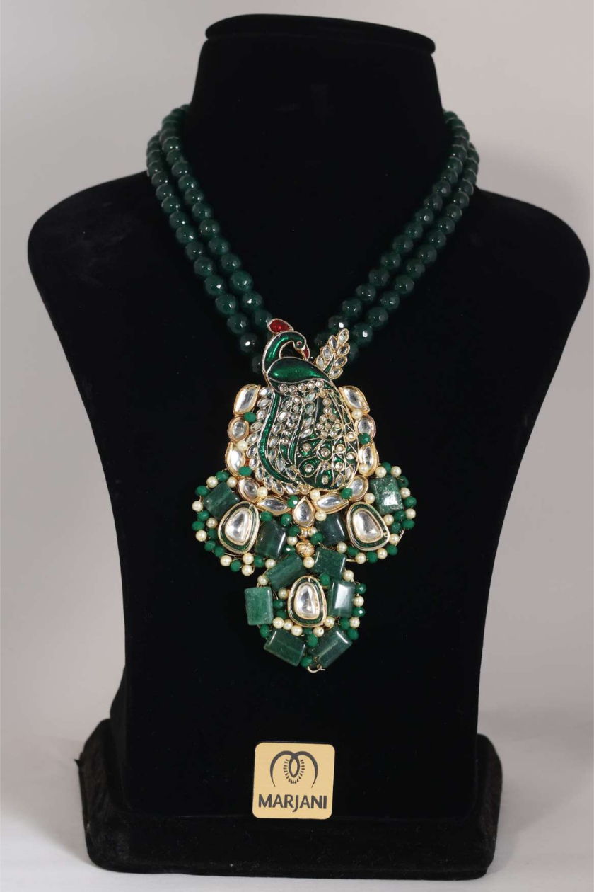 Peacock Majesty Onyx Necklace set 1 marjani by mona 