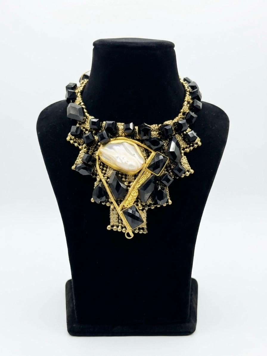 The Baroque Noir Avant-Garde Statement Collar