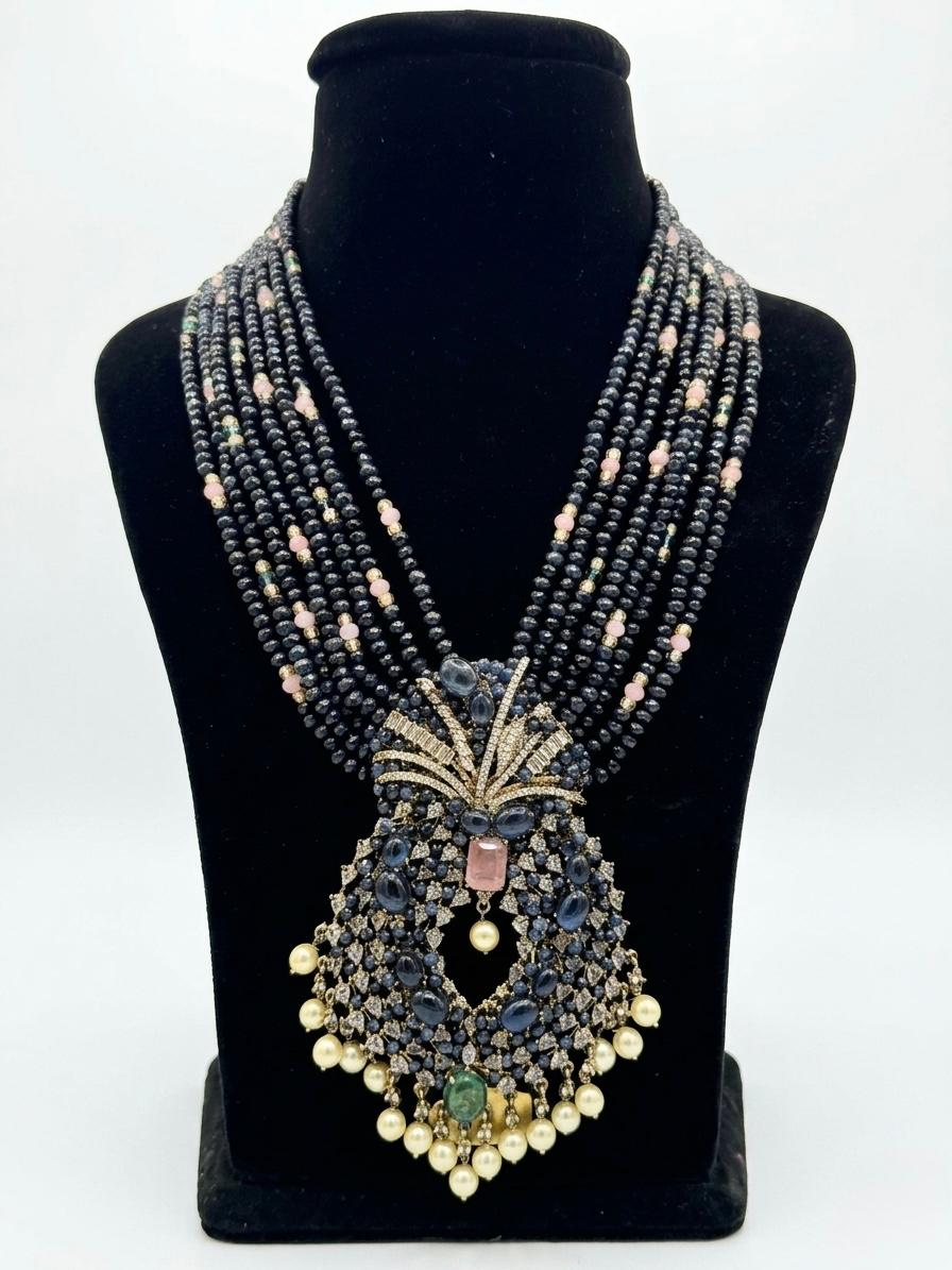 The Imperial Indigo Bead Necklace