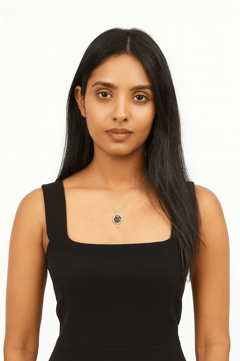 Emerald Gleam Silver Set - Marjani by Mona