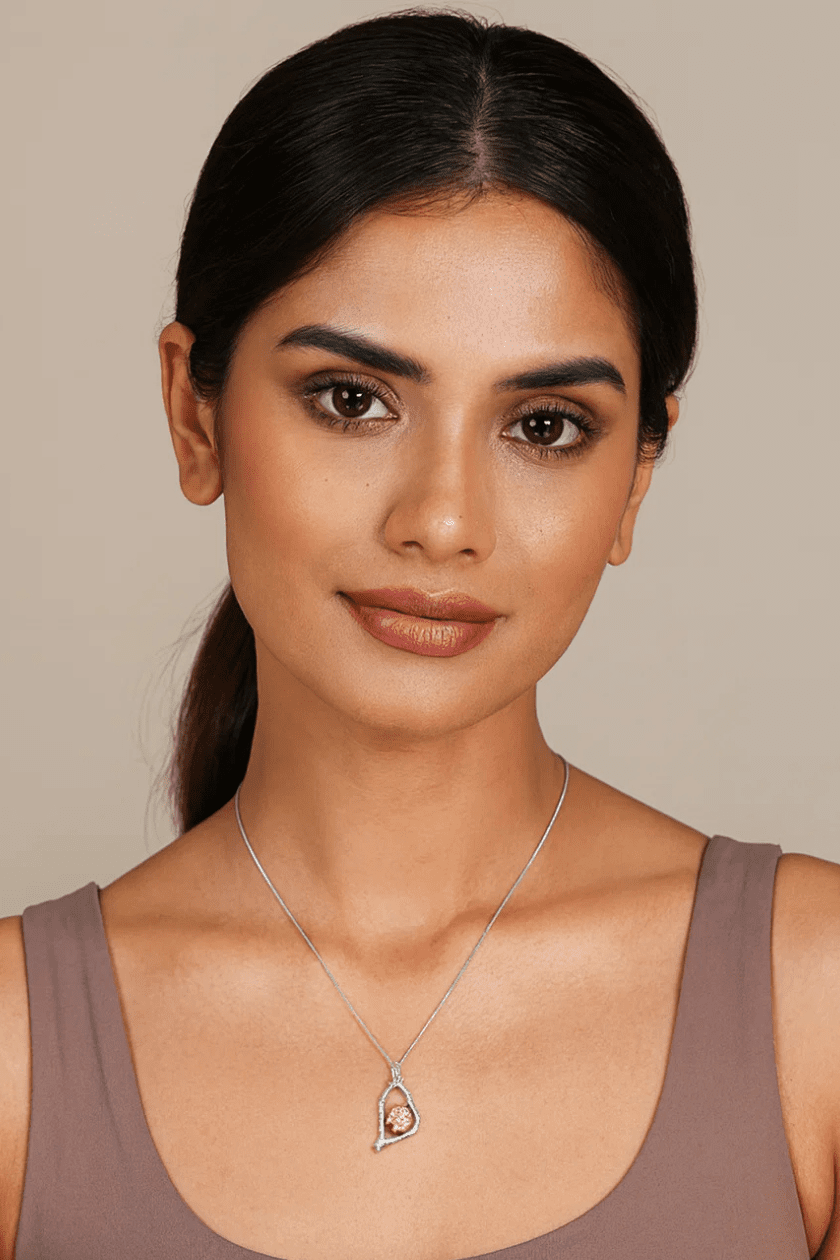 Golden Heart Silver Signity Set - Marjani by Mona