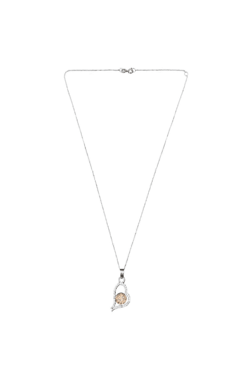 Golden Heart Silver Signity Set - Marjani by Mona