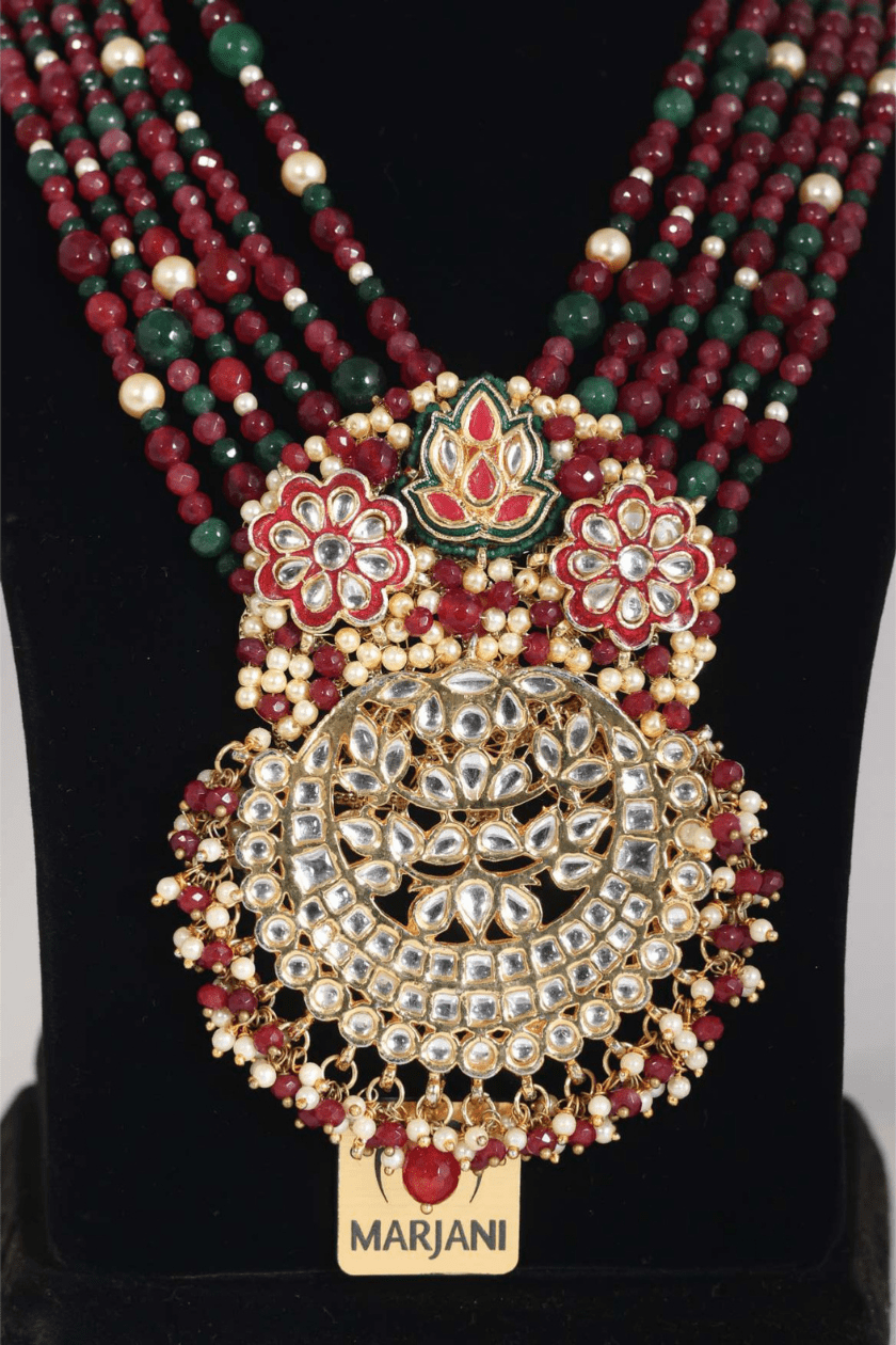 Royal Bloom Kundan Necklace Set - Marjani by Mona